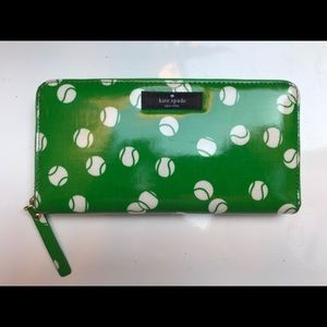 Kate Spade Green Tennis Ball Wallet